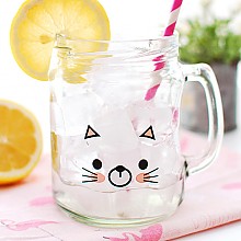 국내생산 귀요미 냥이 메이슨자 500ml