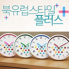 플러스 화이트투톤 흡착시계