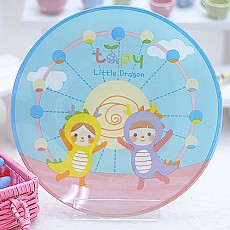 타피 테마파크 강화유리 원접시 용띠아기 답례품 용띠접시 돌잔치
