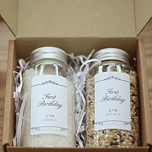 명품 구은천일염+명품오곡 2종 투명병+크라프트포장★투명병+크라프트포장(무료)★